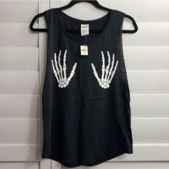 PINK Victoria's Secret Tops - Victoria's Secret PINK Rare Skeleton Hands Off Tank XS